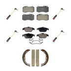 TEC Front Rear Ceramic Disc Brake Pads And Wear Sensors Kit (7Pc) For Mercedes-Benz E350 With 344mm Diameter Rotor KTW-102310