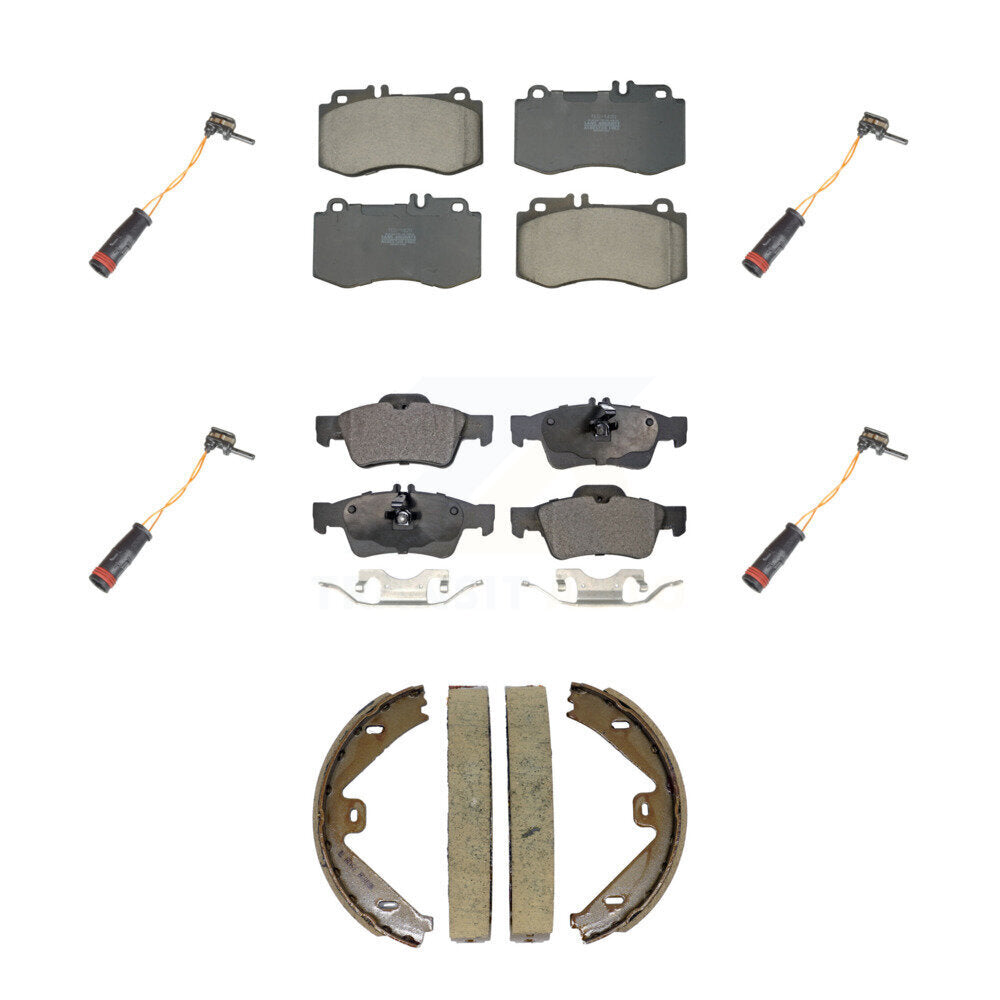 TEC Front Rear Ceramic Disc Brake Pads And Wear Sensors Kit (7Pc) For Mercedes-Benz E350 E550 CLS400 E400 KTW-102311
