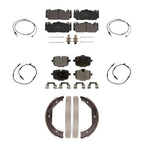 TEC Front Rear Ceramic Disc Brake Pads And Wear Sensors Kit (7Pc) For 2013 BMW M5 Without Composite Brakes KTW-102315