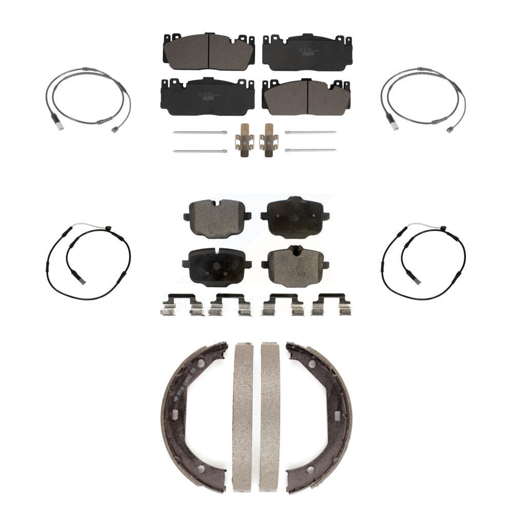 TEC Front Rear Ceramic Disc Brake Pads And Wear Sensors Kit (7Pc) For 2013 BMW M5 Without Composite Brakes KTW-102315