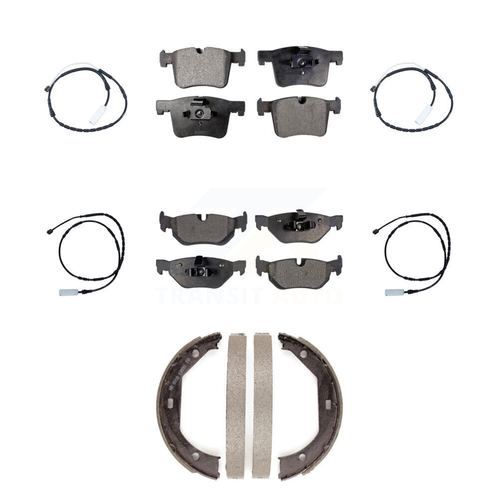 TEC Front Rear Ceramic Disc Brake Pads And Wear Sensors Kit (7Pc) For 2013 BMW 328i xDrive Sedan with AWD 3.0L With 312mm Diameter Rotor KTW-102317