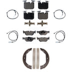 TEC Front Rear Ceramic Disc Brake Pads And Wear Sensors Kit (7Pc) For 2013 BMW 328i xDrive Sedan with AWD 3.0L With 340mm Diameter Rotor KTW-102318