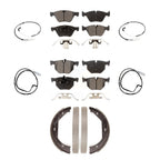 TEC Front Rear Ceramic Disc Brake Pads And Wear Sensors Kit (7Pc) For BMW 330xi 335xi KTW-102320