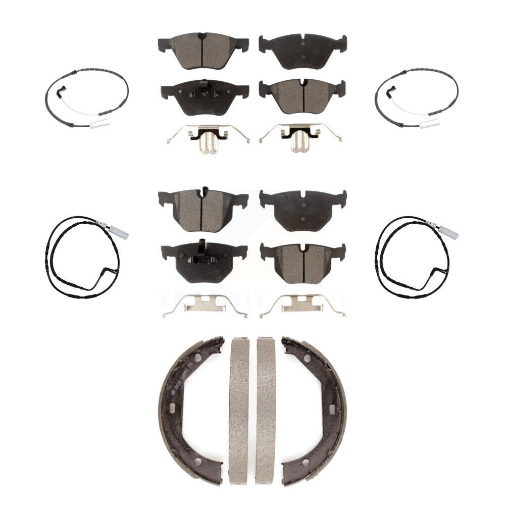 TEC Front Rear Ceramic Disc Brake Pads And Wear Sensors Kit (7Pc) For BMW 330xi 335xi KTW-102320