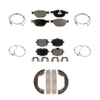TEC Front Rear Ceramic Disc Brake Pads And Wear Sensors Kit (7Pc) For 2011 BMW 550i xDrive KTW-102321