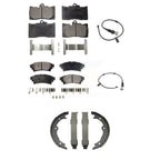 TEC Front Rear Ceramic Disc Brake Pads And Wear Sensors Kit (5Pc) For 2016-2020 Lexus GS350 AWD with 3.5L 380mm Brembo 6 Piston Calipers KTW-102325