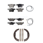 TEC Front Rear Ceramic Disc Brake Pads And Wear Sensors Kit (5Pc) For 2013 BMW 328i xDrive Sedan with AWD 3.0L With 312mm Diameter Rotor KTW-102327
