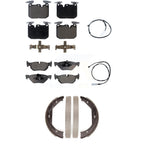 TEC Front Rear Ceramic Disc Brake Pads And Wear Sensors Kit (5Pc) For 2013 BMW 328i xDrive Sedan with AWD 3.0L With 340mm Diameter Rotor KTW-102328