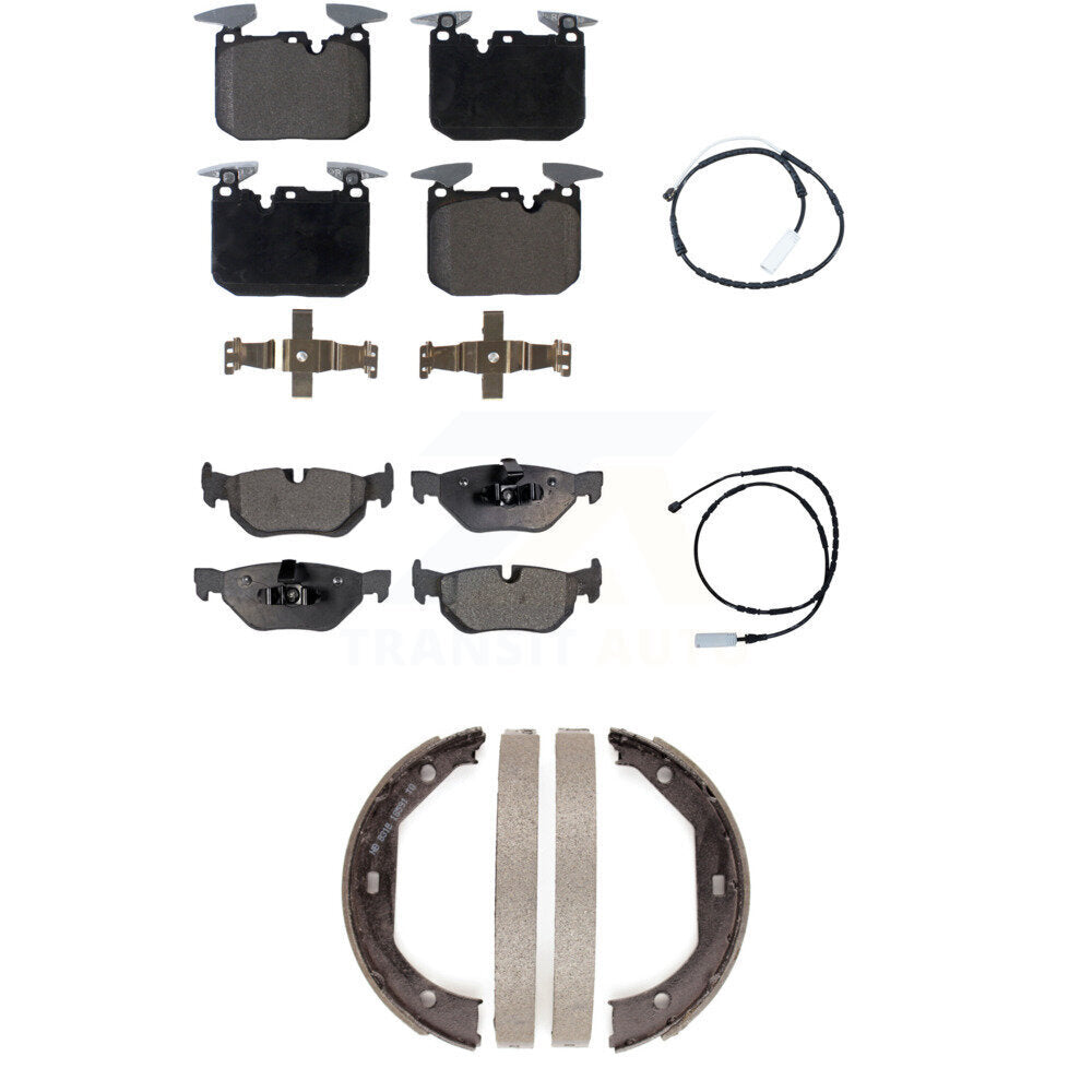 TEC Front Rear Ceramic Disc Brake Pads And Wear Sensors Kit (5Pc) For 2013 BMW 328i xDrive Sedan with AWD 3.0L With 340mm Diameter Rotor KTW-102328