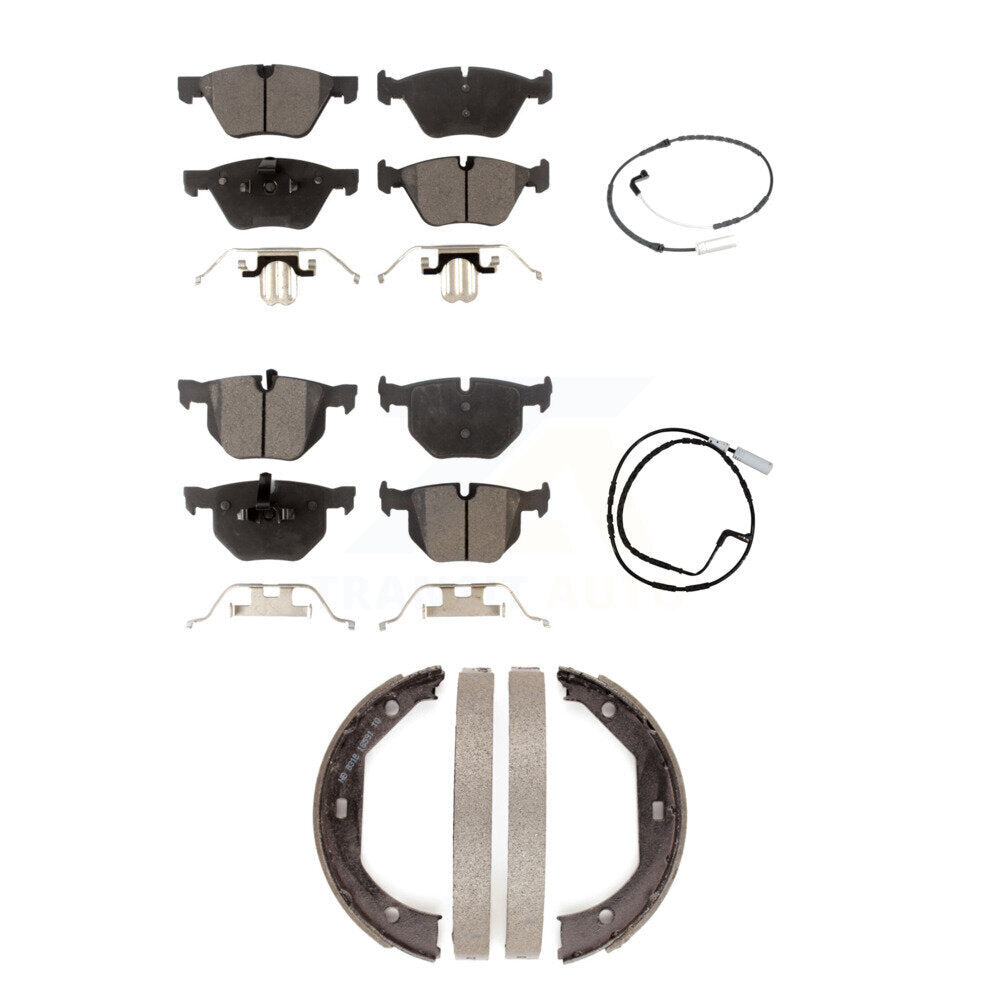 TEC Front Rear Ceramic Disc Brake Pads And Wear Sensors Kit (5Pc) For BMW 330xi 335xi KTW-102331
