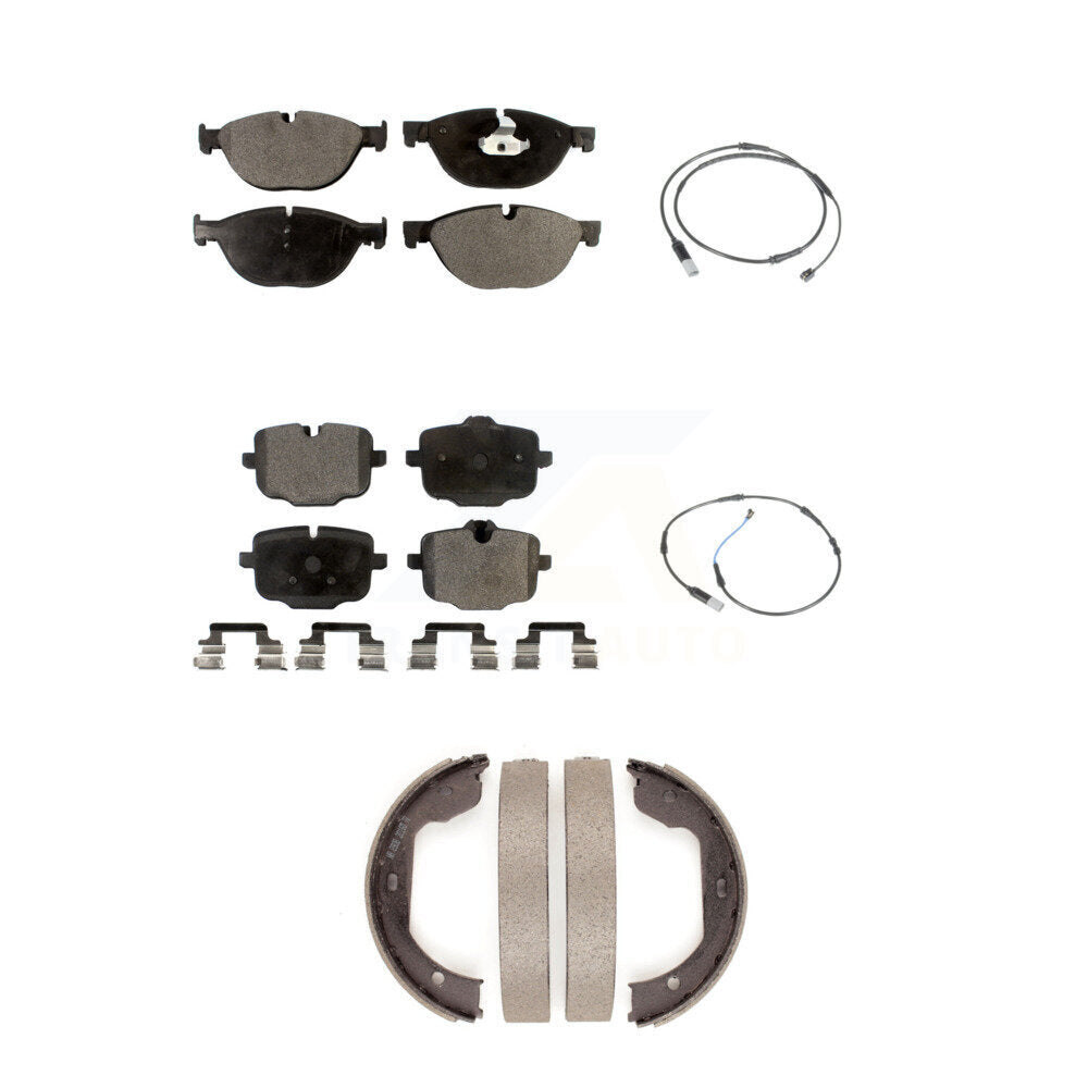 TEC Front Rear Ceramic Disc Brake Pads And Wear Sensors Kit (5Pc) For 2011 BMW 550i xDrive KTW-102332