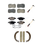 TEC Front Rear Ceramic Disc Brake Pads And Wear Sensors Kit (5Pc) For Mercedes-Benz E350 With 344mm Diameter Rotor KTW-102333