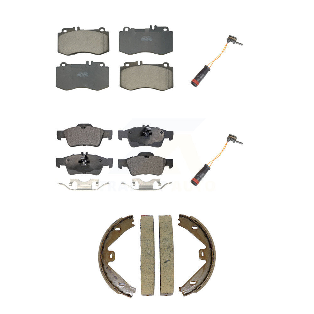 TEC Front Rear Ceramic Disc Brake Pads And Wear Sensors Kit (5Pc) For Mercedes-Benz E350 E550 CLS400 E400 KTW-102334