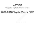 Kugel Front Rear Wheel Bearing And Hub Assembly Kit For 2009-2016 Toyota Venza FWD - Left Right Side (Driver Passenger) K70-102299