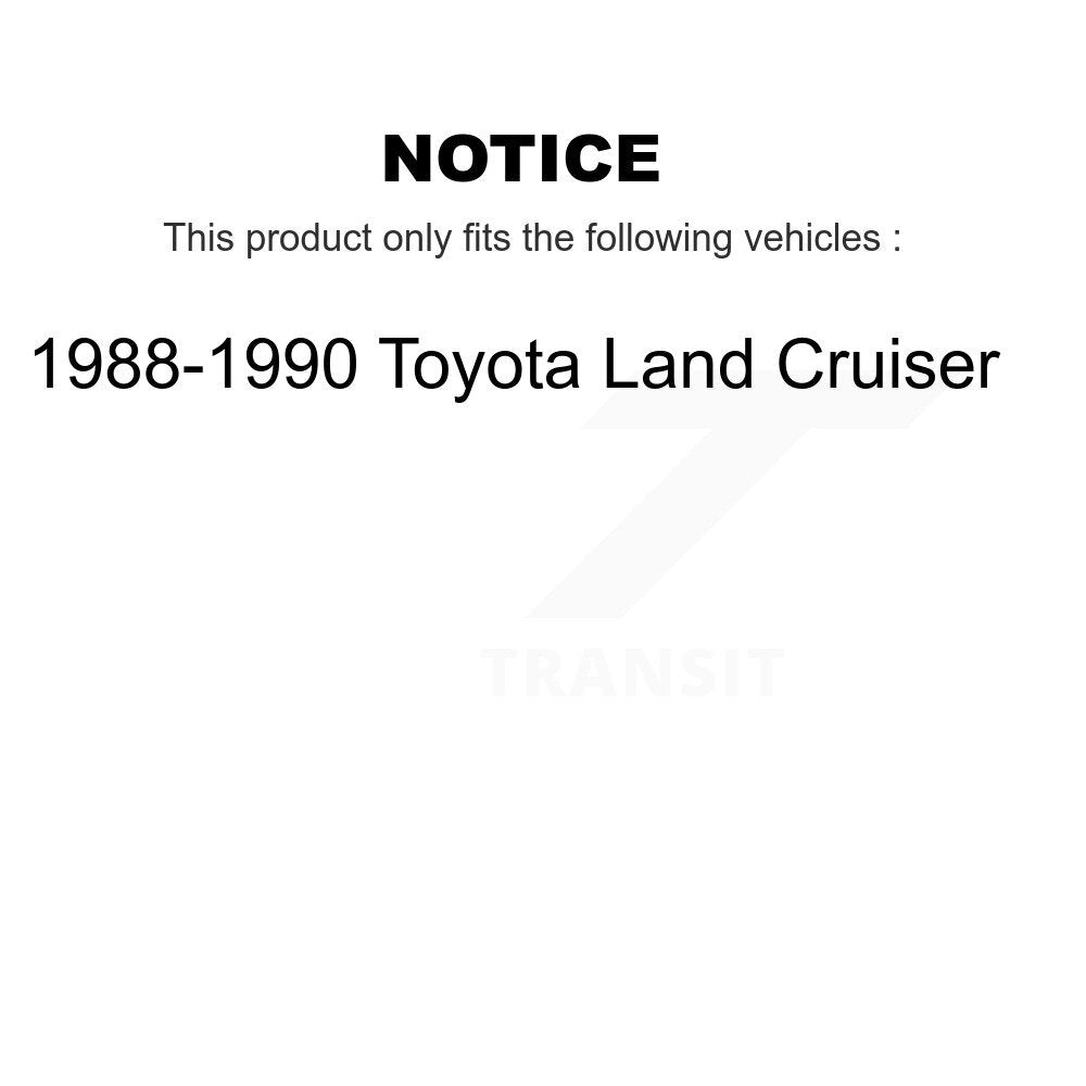 Rear Suspension Strut Shock Mounting Pair For 1988-1990 Toyota Land Cruiser - Left Right Side (Driver Passenger) K73-100274