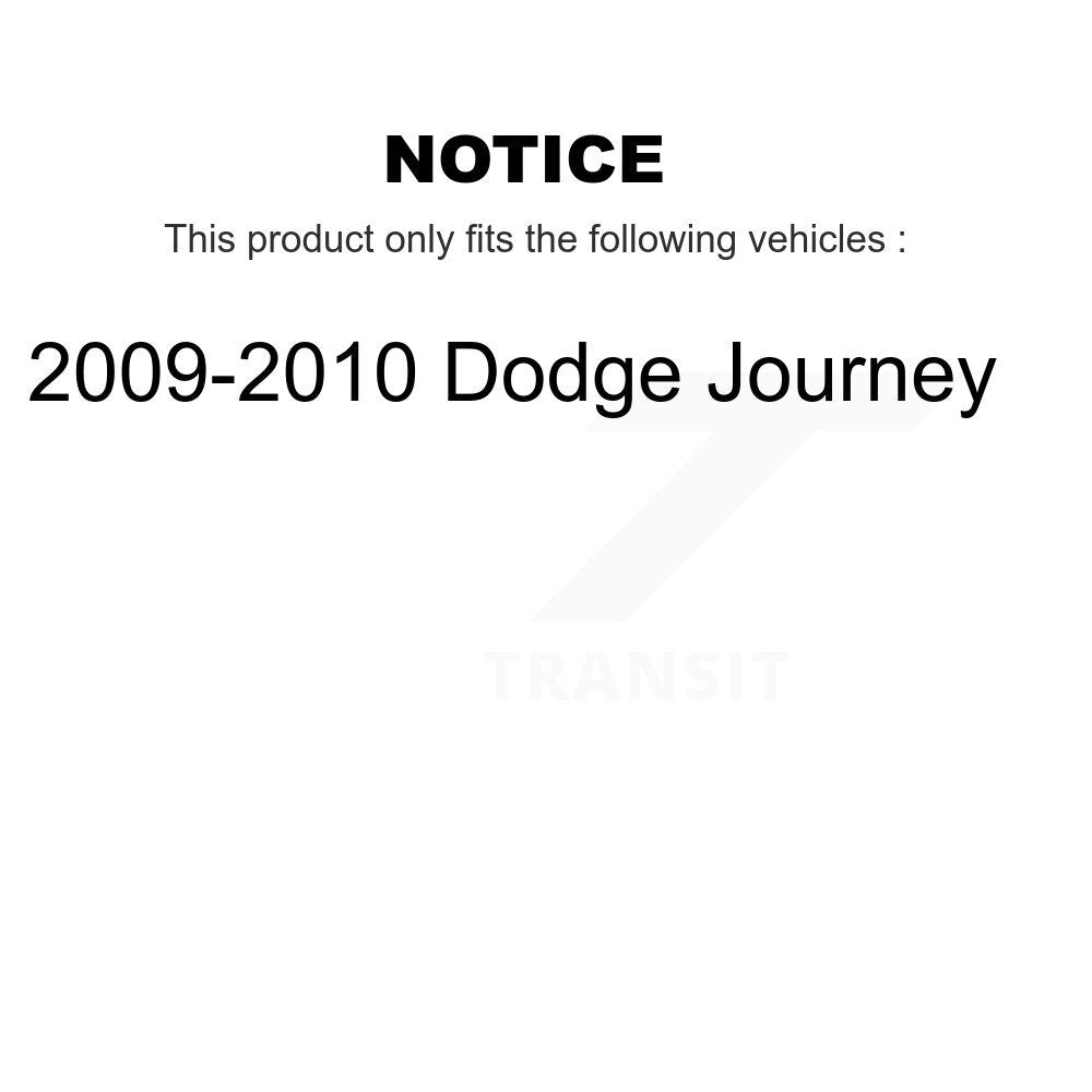 Front Rear Suspension Strut Shock Mounting Kit For 2009-2010 Dodge Journey - Left Right Side (Driver Passenger) K73-100276