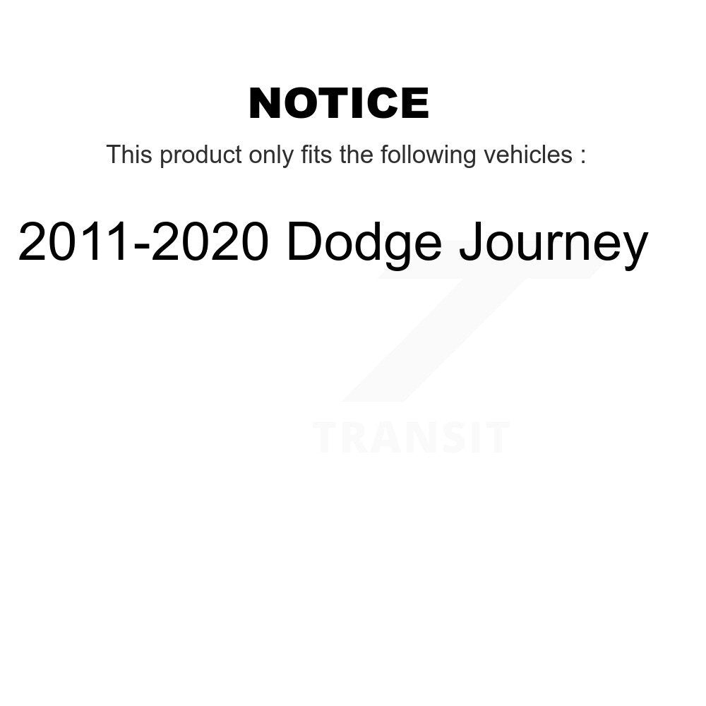Front Rear Suspension Strut Shock Mounting Kit For 2011-2020 Dodge Journey - Left Right Side (Driver Passenger) K73-100278