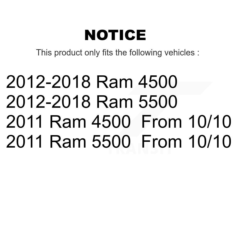TMC Rear Suspension Shock Absorbers Pair For Ram 4500 5500 - Left Right Side (Driver Passenger) K78-101220