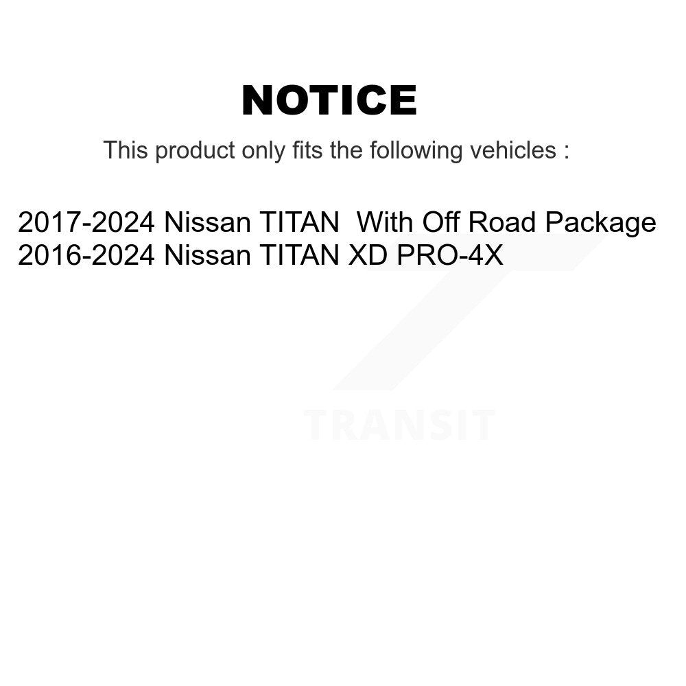 TMC Rear Suspension Shock Absorbers Pair For Nissan TITAN XD - Left Right Side (Driver Passenger) K78-101241