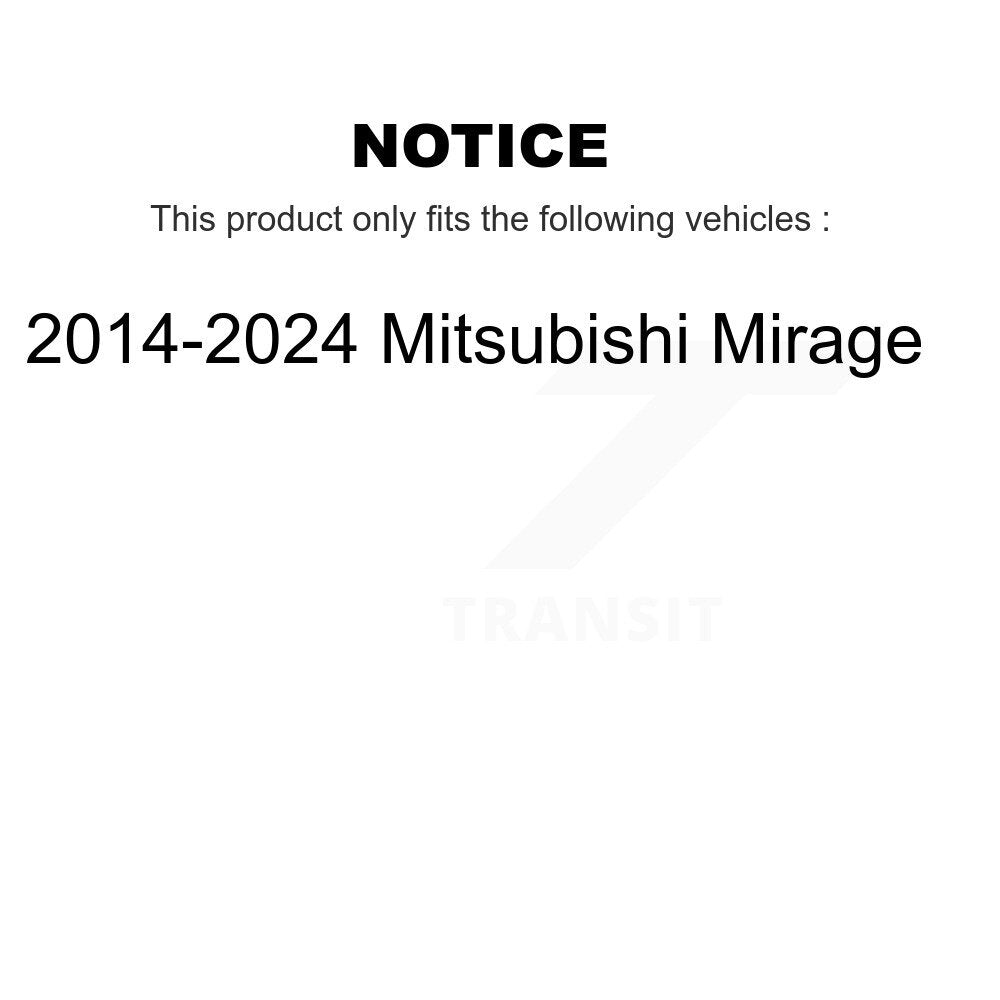 TMC Rear Suspension Shock Absorbers Pair For 2014-2024 Mitsubishi Mirage - Left Right Side (Driver Passenger) K78-101244
