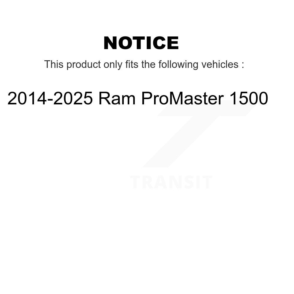 TMC Rear Suspension Shock Absorbers Pair For 2014-2025 Ram ProMaster 1500 - Left Right Side (Driver Passenger) K78-101245