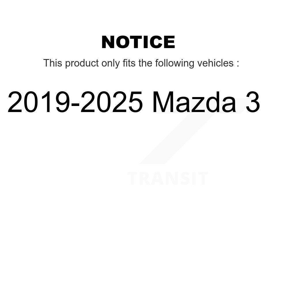 TMC Rear Suspension Shock Absorbers Pair For 2019-2025 Mazda 3 - Left Right Side (Driver Passenger) K78-101251