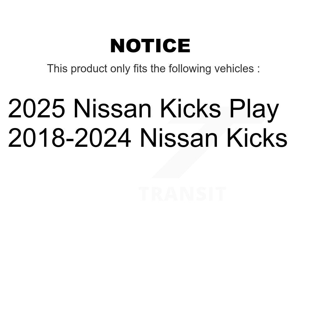 TMC Rear Suspension Shock Absorbers Pair For Nissan Kicks Play - Left Right Side (Driver Passenger) K78-101253