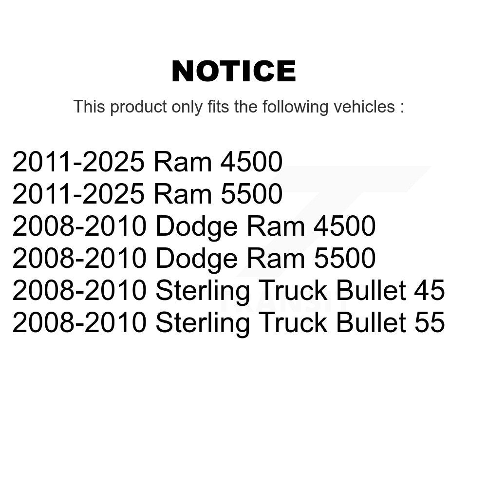 TMC Front Suspension Shock Absorbers Pair For Ram Dodge Sterling Truck 4500 5500 Bullet 45 55 - Left Right Side (Driver Passenger) K78-101254