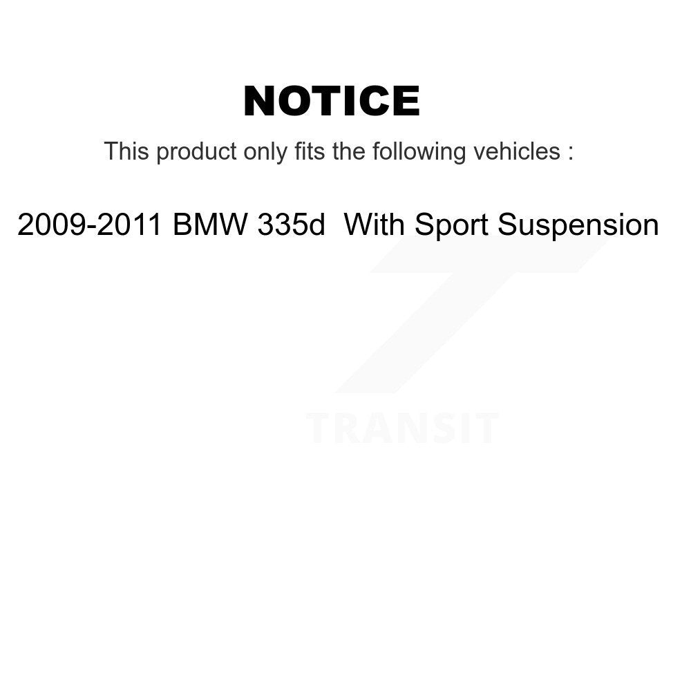 TMC Front Rear Suspension Struts And Shock Absorbers Kit For 2009-2011 BMW 335d With Sport - Left Right Side (Driver Passenger) K78-101258