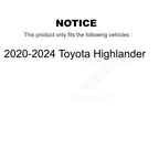 Transit Auto Front Rear Complete Suspension Shocks Strut And Coil Spring Mount Assemblies Kit For 2020-2024 Toyota Highlander - Left Right Side (Driver Passenger) K78M-100553