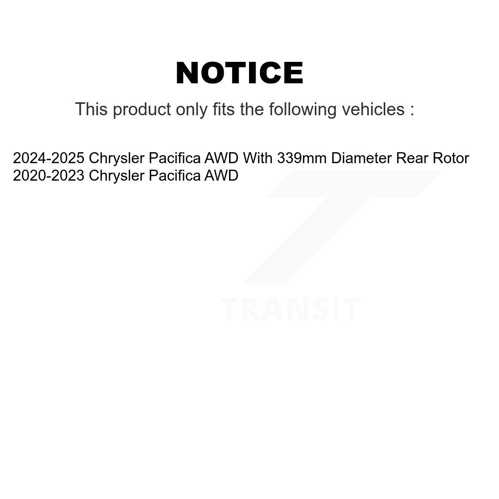 CMX Front Rear Disc Brake Rotors Kit For Chrysler Pacifica AWD K8-102749