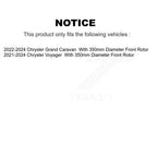 CMX Front Rear Disc Brake Rotors Kit For Chrysler Grand Caravan Voyager With 350mm Diameter Rotor K8-102750
