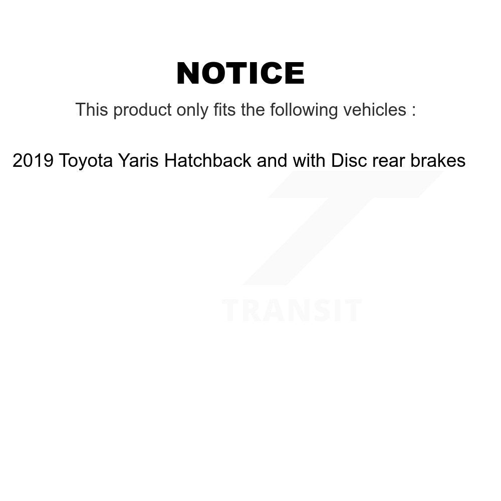 CMX Front Rear Disc Brake Rotors Drums Kit For 2019 Toyota Yaris Hatchback with rear brakes K8-102758
