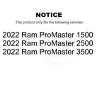 CMX Front Rear Disc Brake Rotors And Ceramic Pads Kit For 2022 Ram ProMaster 3500 2500 1500 K8C-104871