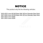 CMX Rear Disc Brake Rotors And Ceramic Pads Kit For Lexus IS300 IS350 RC350 RC300 K8C-104876