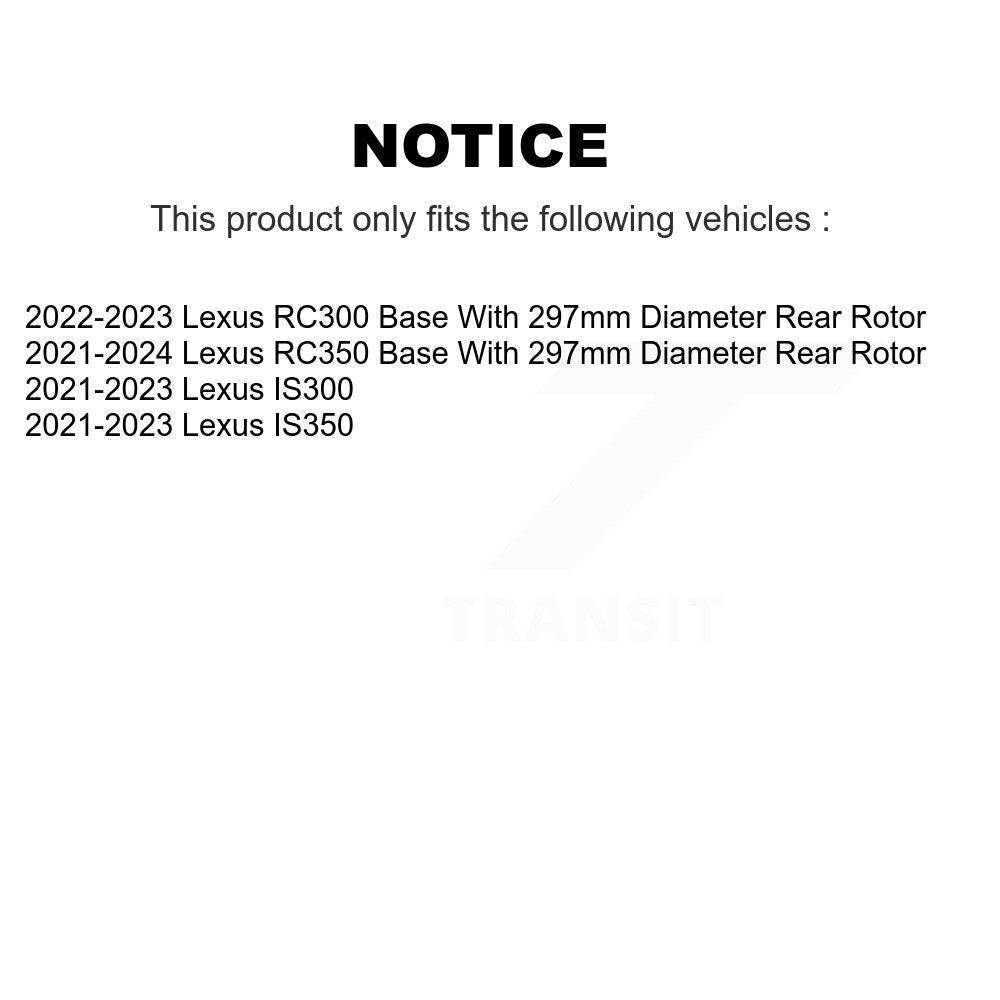 Buyers Guide for K8C-104876. Fits: Lexus IS300 IS350 RC350 RC300 K8C-104876