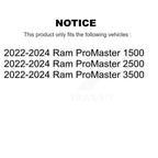 CMX Rear Disc Brake Rotors And Ceramic Pads Kit For 2022-2024 Ram ProMaster 3500 2500 1500 K8C-104878