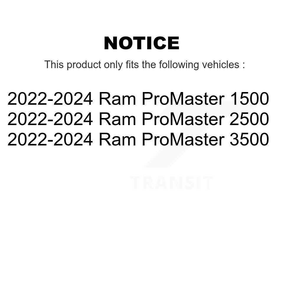 Buyers Guide for K8C-104878. Fits: 2022-2024 Ram ProMaster 3500 2500 1500 K8C-104878