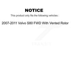 Ensemble CMX arrière disques de frein et plaquettes de céramique pour 2007-2011 Volvo S80 FWD Avec disque ventilé K8C-104882