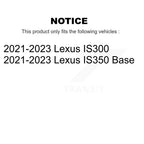 Transit Auto Front Rear Disc Brake Rotors And Ceramic Pads Kit (6Pc) For 2021-2023 Lexus IS300 IS350 K8T-106047