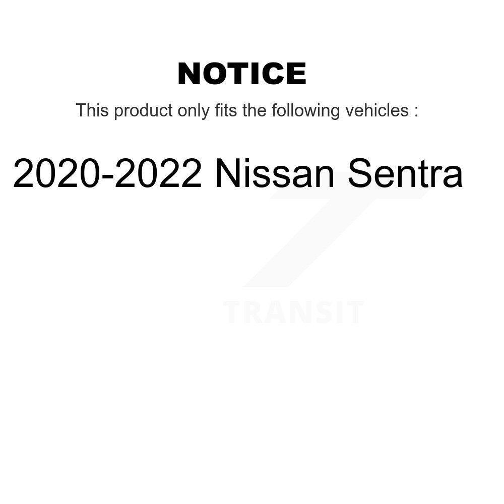 Transit Auto Front Rear Disc Brake Rotors Ceramic Pads And Drum Kit (9Pc) For 2020-2022 Nissan Sentra K8T-106093