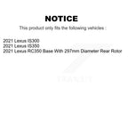 Transit Auto Rear Disc Rotors Ceramic Pads And Parking Brake Shoes Kit For 2021 Lexus IS300 IS350 RC350 K8T-106101