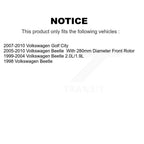 CMX Front Rear Disc Brake Caliper Assembly Left Right Side (Driver Passenger) Kit For Volkswagen Beetle Golf City KBC-100949