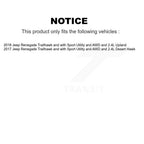Kugel Front CV Axle Drive Shaft Complete Assembly Kit For Jeep Renegade Trailhawk with Sport Utility AWD 2.4L - Left Right Side (Driver Passenger) KCV-100463