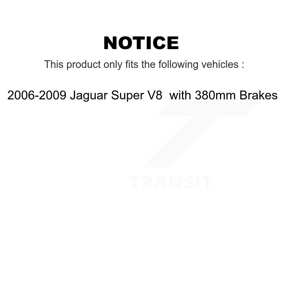 CMX Front Rear Ceramic Disc Brake Pads And Wear Sensors Kit For 2006-2009 Jaguar Super V8 with 380mm Brakes KCW-101621