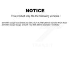 CMX Front Rear Ceramic Disc Brake Pads And Wear Sensors Kit For Mini Cooper With 280mm Diameter Rotor KCW-101630