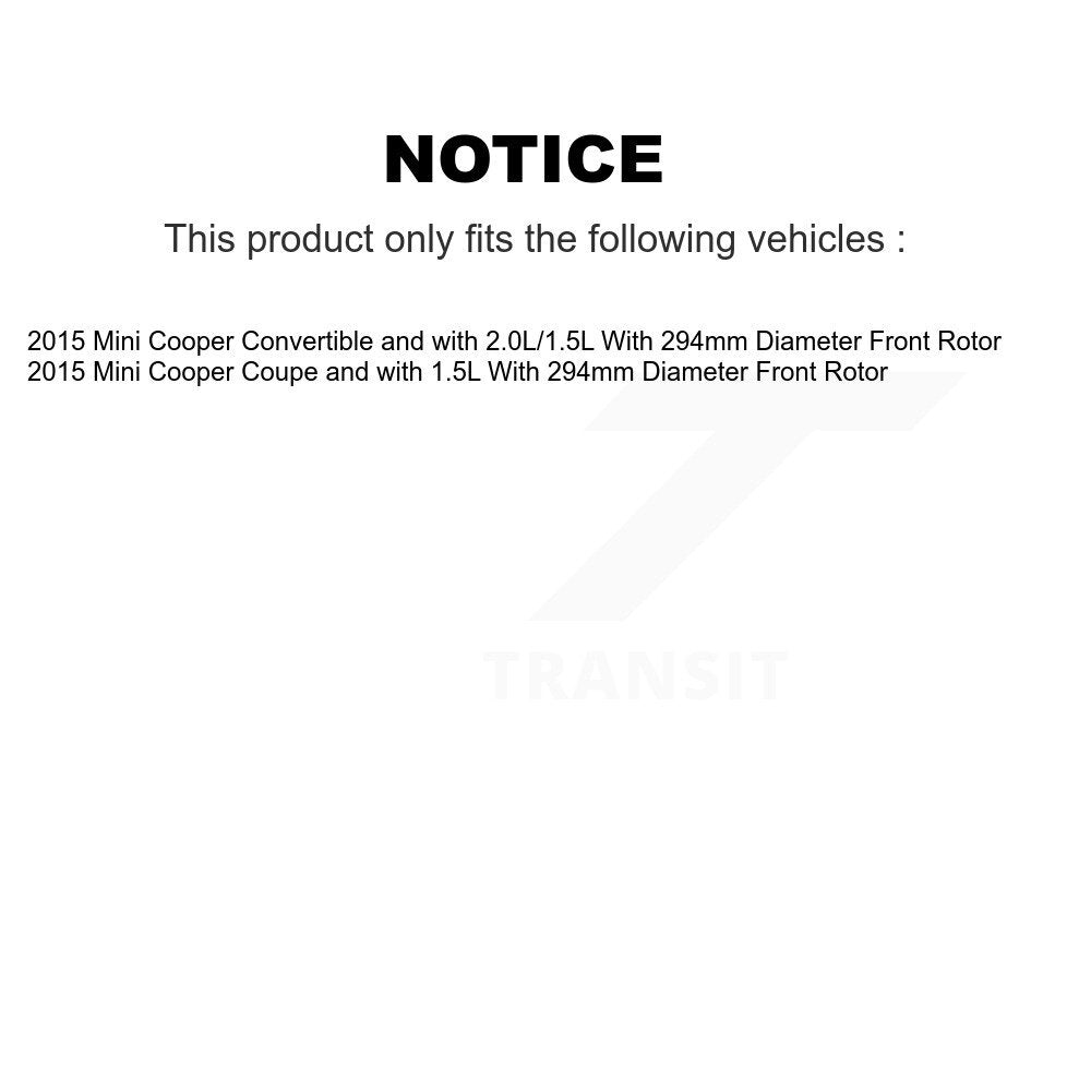 CMX Front Rear Ceramic Disc Brake Pads And Wear Sensors Kit For Mini Cooper With 294mm Diameter Rotor KCW-101632