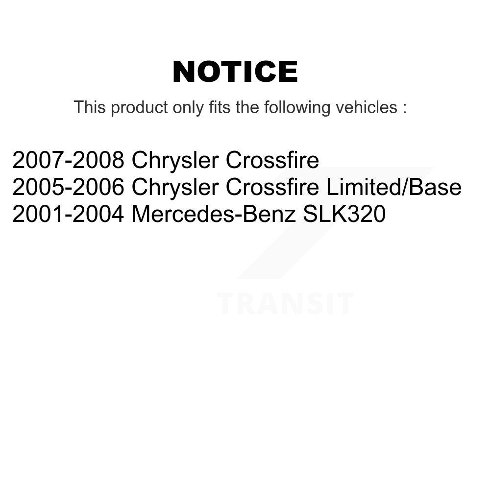 CMX Front Rear Ceramic Disc Brake Pads And Wear Sensors Kit For Chrysler Crossfire Mercedes-Benz SLK320 KCW-101633