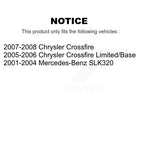 CMX Front Rear Ceramic Disc Brake Pads And Wear Sensors Kit For Chrysler Crossfire Mercedes-Benz SLK320 KCW-101635