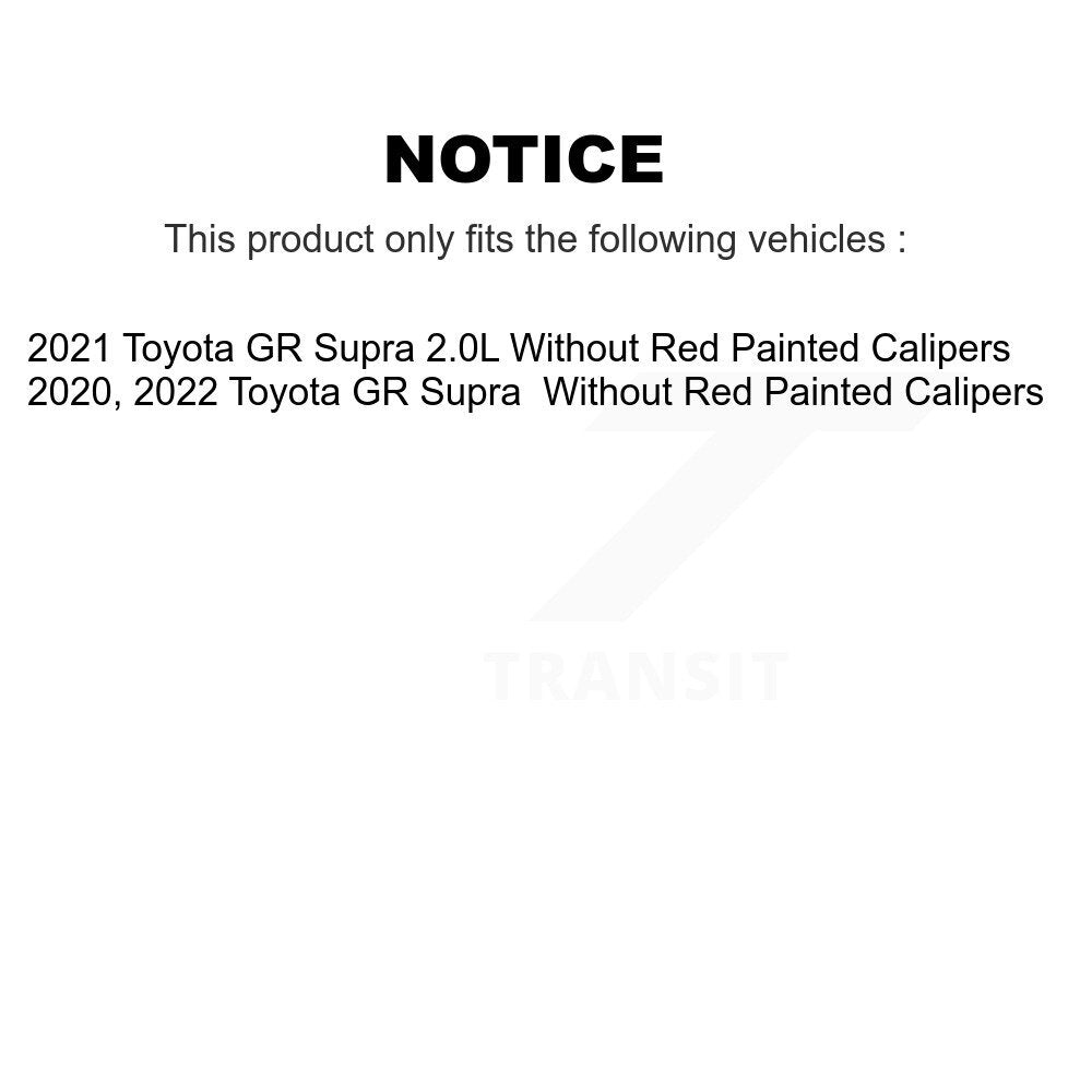 CMX Front Rear Ceramic Disc Brake Pads And Wear Sensors Kit For Toyota GR Supra Without Red Painted Calipers KCW-101656